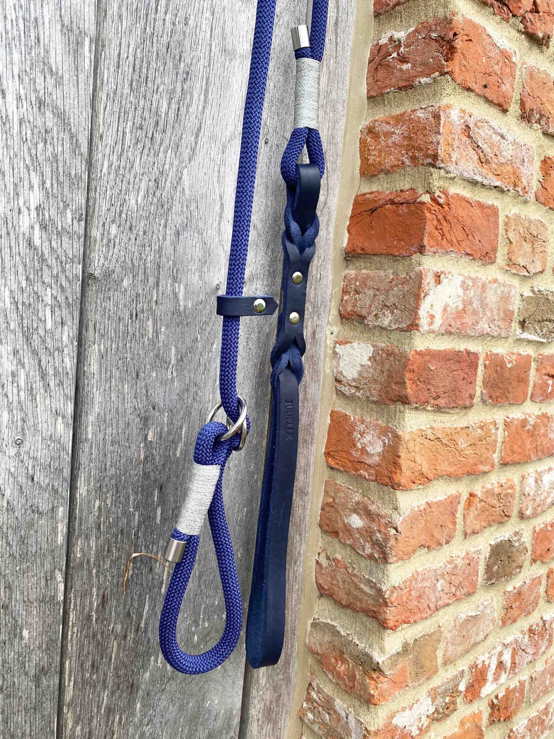 blauwe stroplijn/blauw handvat/zilverkleurige afwerking - Afbeelding 2