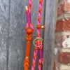 oranje-roze-rode stroplijn / oranje handvat / goudkleurige afwerking - Thumbnail Image 2