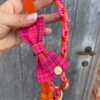 oranje-roze-rode stroplijn / oranje handvat / goudkleurige afwerking - Thumbnail Image 4