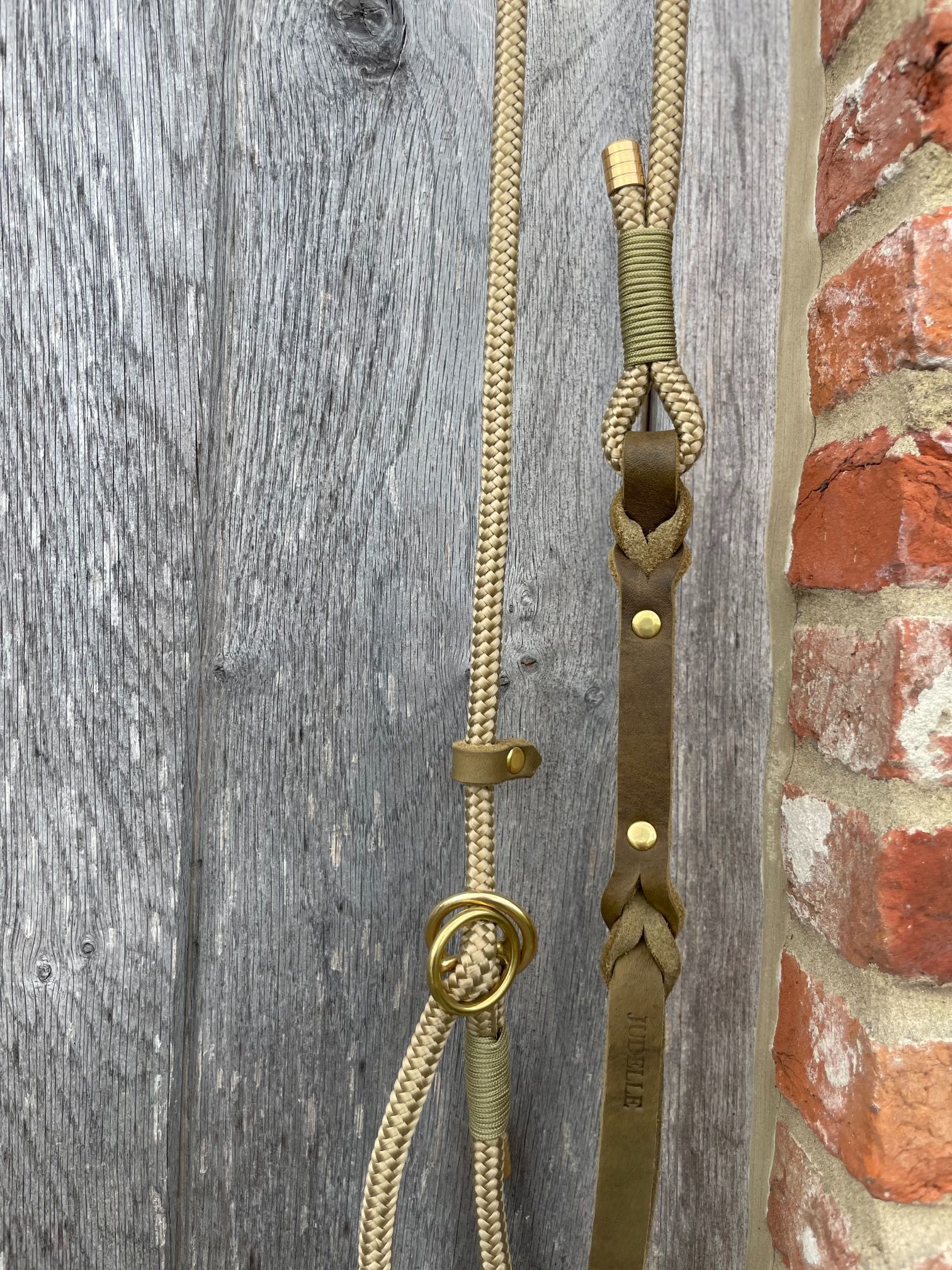 gouden stroplijn / olijf handvat / goudkleurige afwerking - Afbeelding 3
