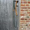 groene stroplijn/cognac handvat/goudkleurige afwerking - Thumbnail Image 1
