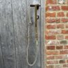 beige stroplijn/olijf handvat/zilverkleurige afwerking - Thumbnail Image 1